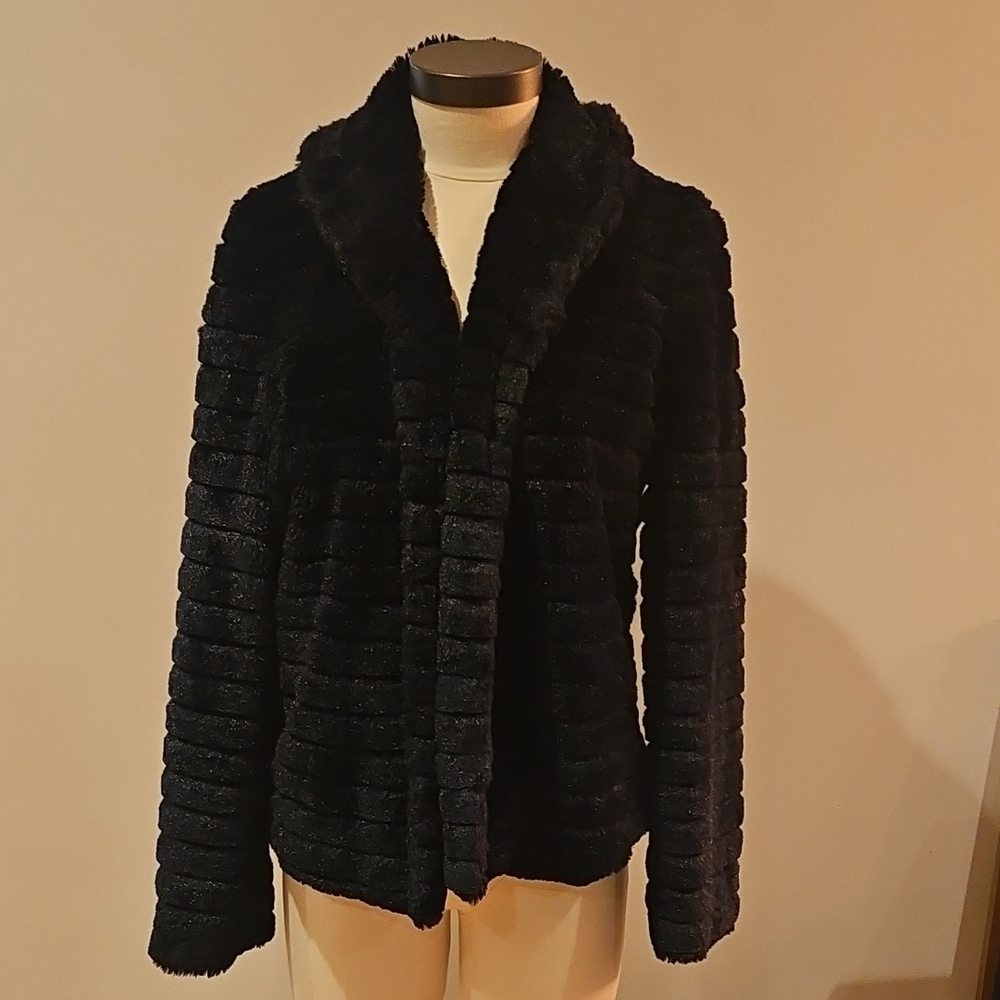 Laura Ashley Midnight Black Teddy Jacket